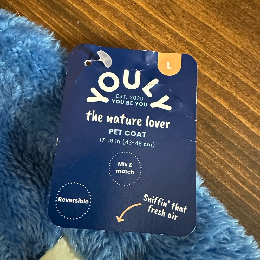 Youly Blue Pet Coat
